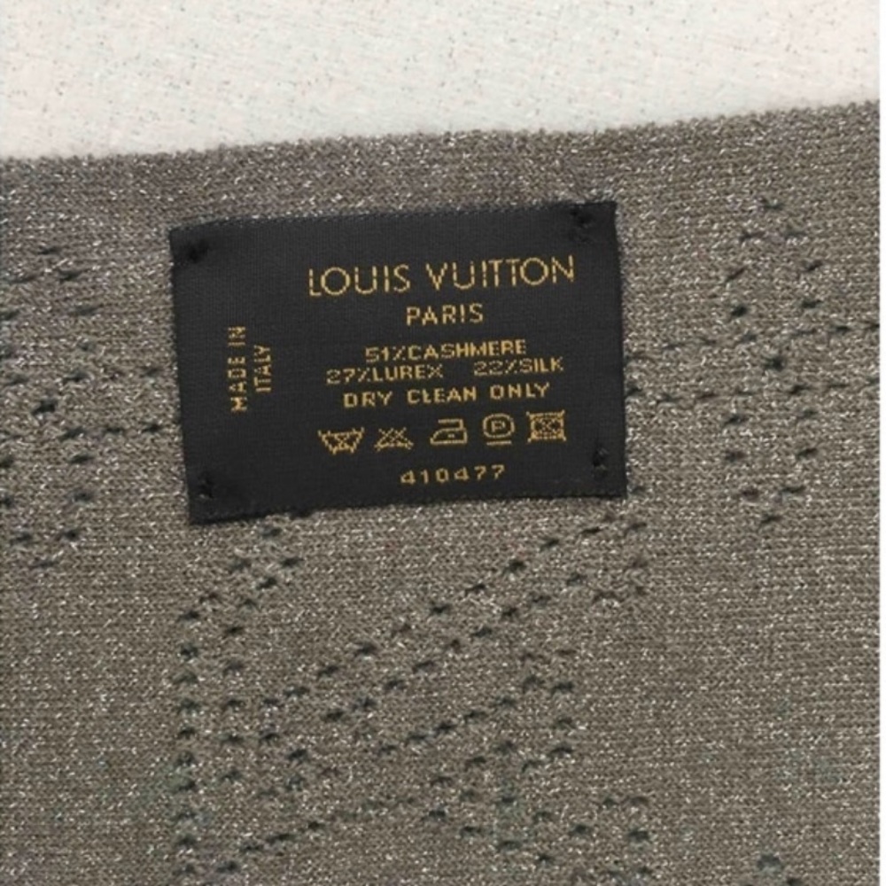 Louis Vuitton Metallic Cashmere scarf